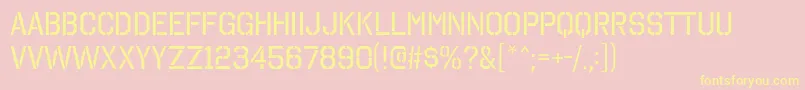 OctinStencilRg Font – Yellow Fonts on Pink Background