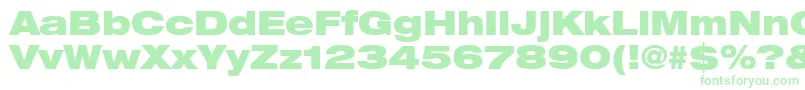 HelveticaLt93BlackExtended Font – Green Fonts on White Background