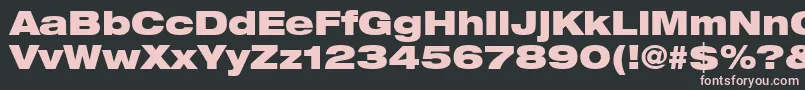 HelveticaLt93BlackExtended Font – Pink Fonts on Black Background
