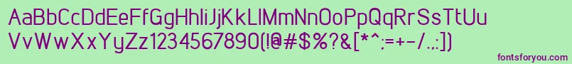 LintelMedium-Schriftart – Violette Schriften auf grünem Hintergrund