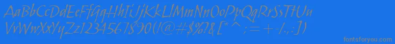 SkylarkItcTt Font – Gray Fonts on Blue Background
