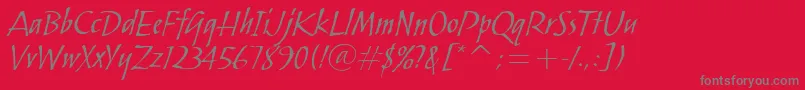 SkylarkItcTt Font – Gray Fonts on Red Background