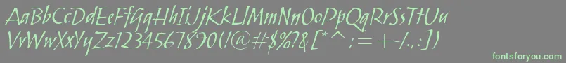 More about SkylarkItcTt Font SkylarkItcTt Font – Green Fonts on Gray Background
