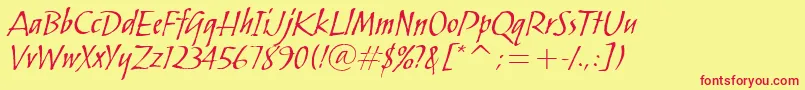 SkylarkItcTt Font – Red Fonts on Yellow Background