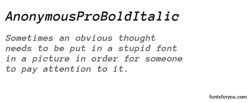 AnonymousProBoldItalic フォントのレビュー
