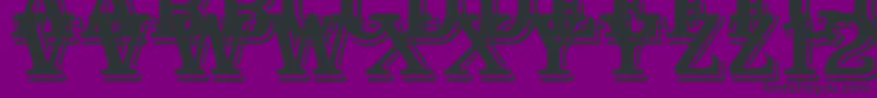 Cabbagetown-fontti – mustat fontit violetilla taustalla