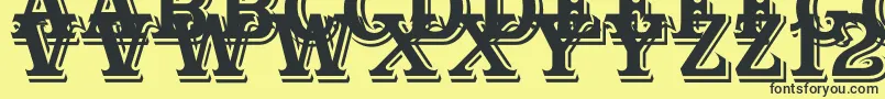 Cabbagetown Font – Black Fonts on Yellow Background