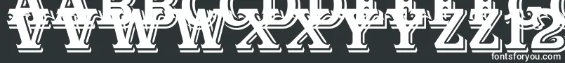 Cabbagetown-fontti – valkoiset fontit mustalla taustalla