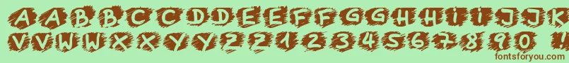 Boring ffy Font – Brown Fonts on Green Background