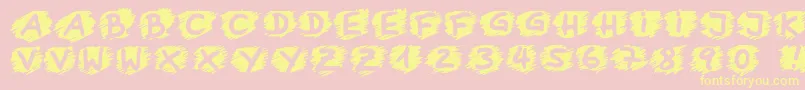 Boring ffy Font – Yellow Fonts on Pink Background