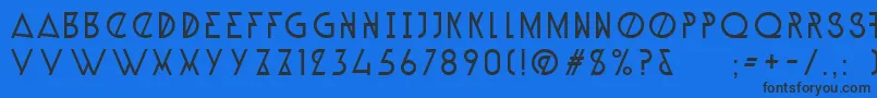 AlpineTypefaceA1Light Font – Black Fonts on Blue Background