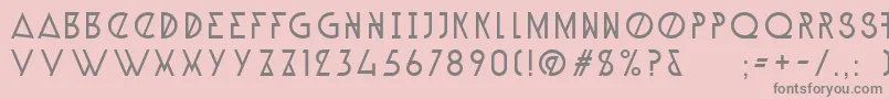 AlpineTypefaceA1Light Font – Gray Fonts on Pink Background