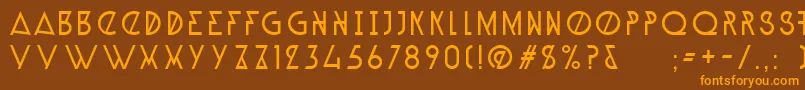 AlpineTypefaceA1Light Font – Orange Fonts on Brown Background