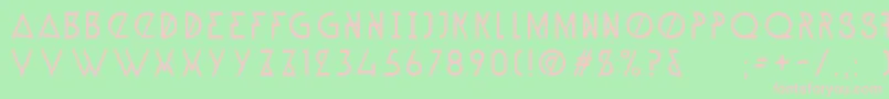 AlpineTypefaceA1Light Font – Pink Fonts on Green Background