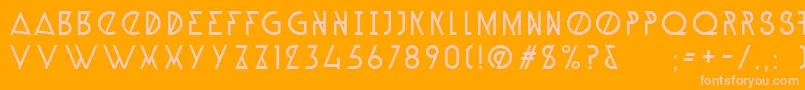 AlpineTypefaceA1Light Font – Pink Fonts on Orange Background