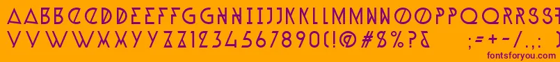 AlpineTypefaceA1Light Font – Purple Fonts on Orange Background