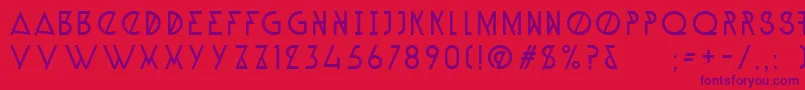 AlpineTypefaceA1Light Font – Purple Fonts on Red Background