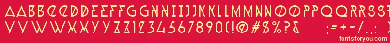 AlpineTypefaceA1Light Font – Yellow Fonts on Red Background