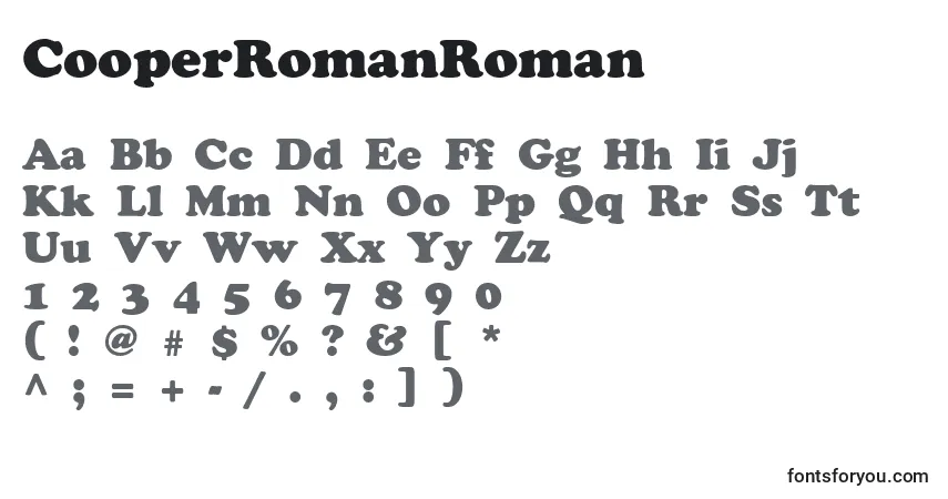 Шрифт CooperRomanRoman – алфавит, цифры, специальные символы