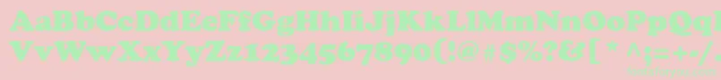 CooperRomanRoman Font – Green Fonts on Pink Background