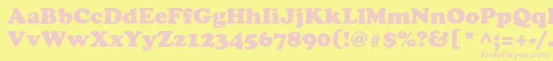 CooperRomanRoman Font – Pink Fonts on Yellow Background