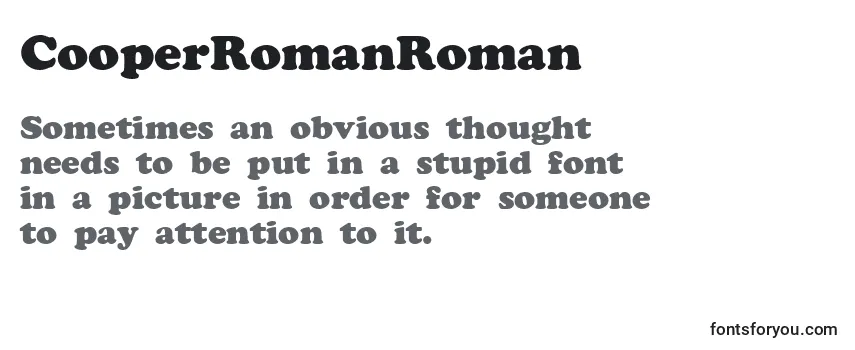 Обзор шрифта CooperRomanRoman