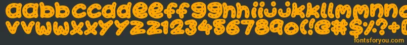 KawaiiStitch Font – Orange Fonts on Black Background