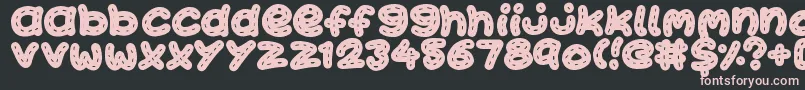KawaiiStitch Font – Pink Fonts on Black Background