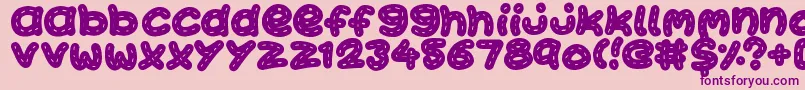 KawaiiStitch Font – Purple Fonts on Pink Background