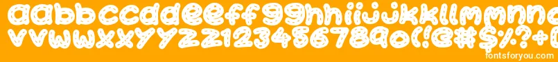 KawaiiStitch Font – White Fonts on Orange Background