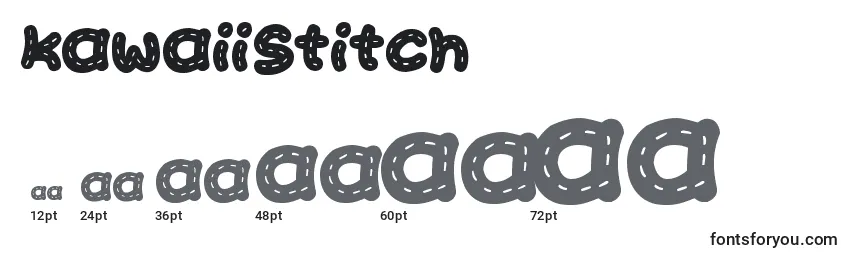 KawaiiStitch (63685) Font Sizes