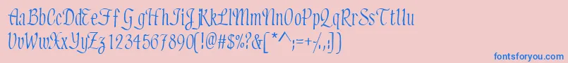 Elicitssk Font – Blue Fonts on Pink Background