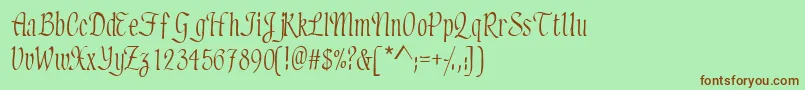 Elicitssk Font – Brown Fonts on Green Background