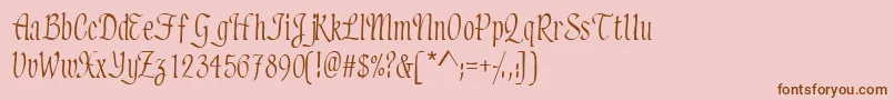 Elicitssk Font – Brown Fonts on Pink Background