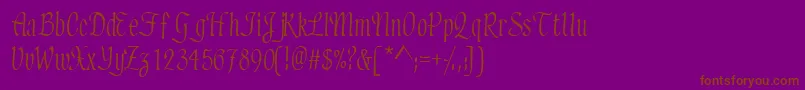 Elicitssk Font – Brown Fonts on Purple Background