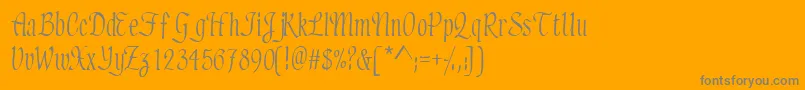 Elicitssk Font – Gray Fonts on Orange Background