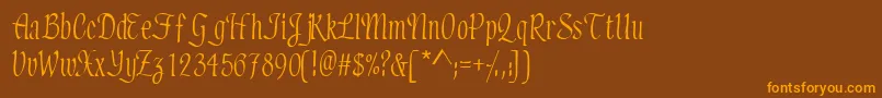 Elicitssk Font – Orange Fonts on Brown Background