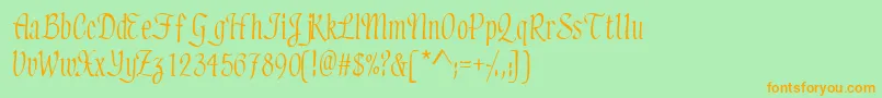 Elicitssk Font – Orange Fonts on Green Background