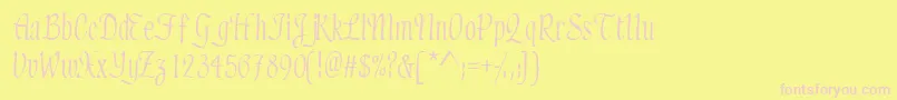 Elicitssk Font – Pink Fonts on Yellow Background