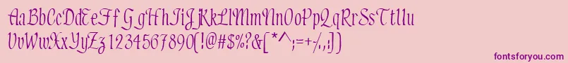 Elicitssk Font – Purple Fonts on Pink Background