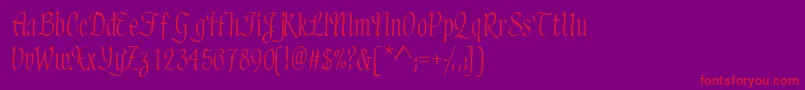 Elicitssk Font – Red Fonts on Purple Background