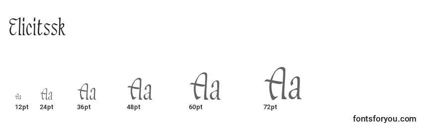 Размеры шрифта Elicitssk