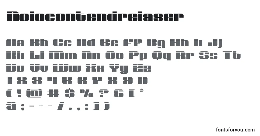 Czcionka Nolocontendrelaser – alfabet, cyfry, specjalne znaki