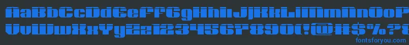 Nolocontendrelaser Font – Blue Fonts on Black Background