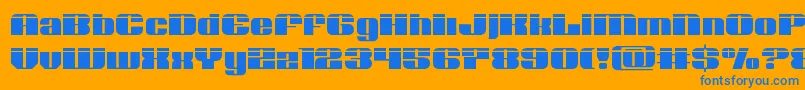 Nolocontendrelaser Font – Blue Fonts on Orange Background