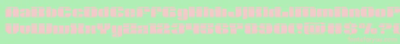 フォントNolocontendrelaser – 緑の背景にピンクのフォント