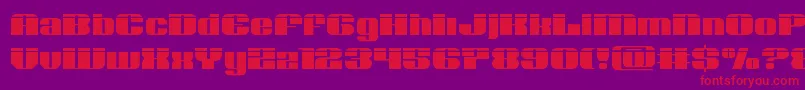 フォントNolocontendrelaser – 紫の背景に赤い文字
