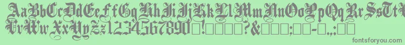 PlainblackNormal Font – Gray Fonts on Green Background