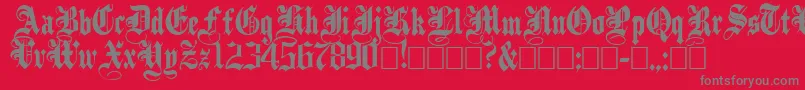 PlainblackNormal Font – Gray Fonts on Red Background