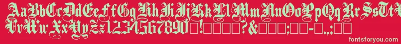 PlainblackNormal Font – Green Fonts on Red Background